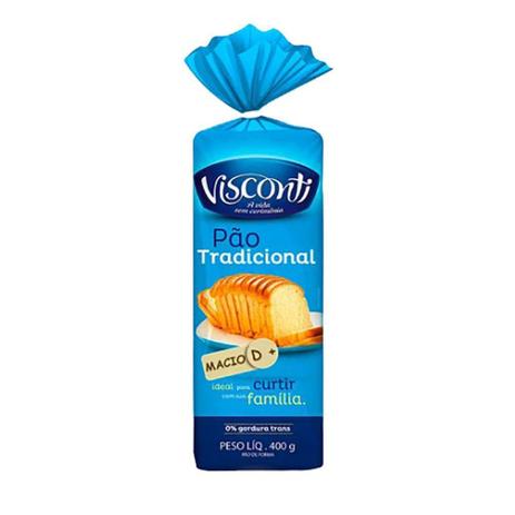 Pão de Forma Tradicional Visconti 400g Menor preço em Pão de Forma Tradicional Visconti 400g