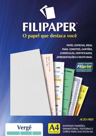 Papel A4 Verge Cinza 180G. Filipaper Menor preço em Papel A4 Verge Cinza 180G. Filipaper