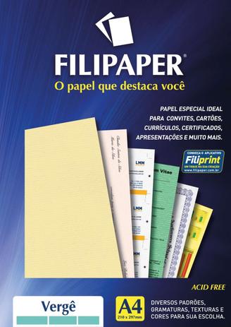 Papel A4 Verge Creme 180G. Filipaper Menor preço em Papel A4 Verge Creme 180G. Filipaper