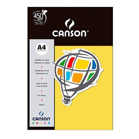 Papel Canson Color A4 180GR 10 Folhas Amarelo Canario Menor preço em Papel Canson Color A4 180GR 10 Folhas Amarelo Canario
