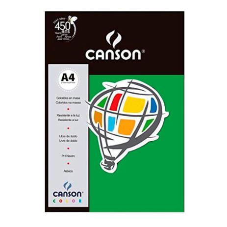 Papel Canson Color Plus 180g Verde A4 c/ 10 Folhas Menor preço em Papel Canson Color Plus 180g Verde A4 c/ 10 Folhas