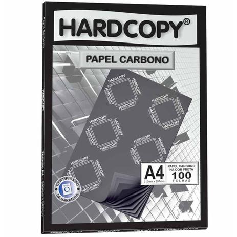 Papel carbono/máquina preto hc 201 a4 / 100fl / hardcopy Menor preço em Papel carbono/máquina preto hc 201 a4 / 100fl / hardcopy