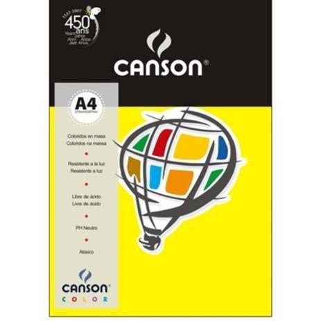Papel Colorido Canson A4 180g/m² 10 Folhas Amarelo Menor preço em Papel Colorido Canson A4 180g/m² 10 Folhas Amarelo
