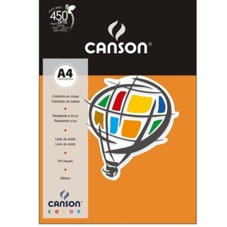 Papel Colorido Canson A4 180g/m² 10 Folhas Laranja Menor preço em Papel Colorido Canson A4 180g/m² 10 Folhas Laranja