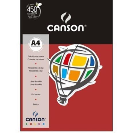 Papel Colorido Canson A4 180g/m² 10 Folhas Vermelho Escuro Menor preço em Papel Colorido Canson A4 180g/m² 10 Folhas Vermelho Escuro