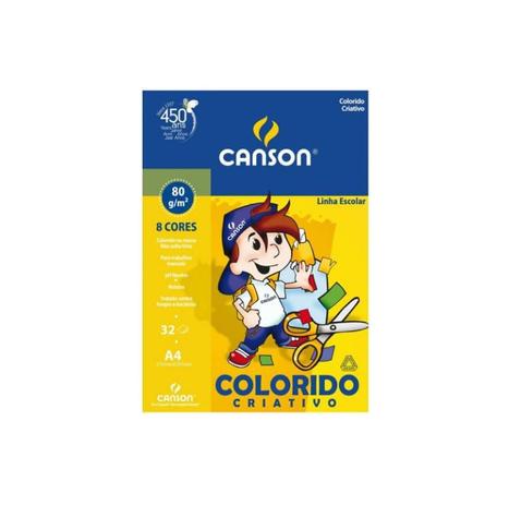 Papel Colorido Criativo A4 80g 32 Folhas - Canson Menor preço em Papel Colorido Criativo A4 80g 32 Folhas - Canson