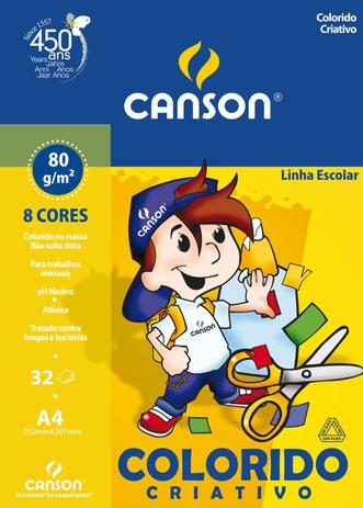 Papel Colorido Criativo Escolar 80 g/m² A-4 21,0 x 29,7 cm com 32 Folhas Canson Menor preço em Papel Colorido Criativo Escolar 80 g/m² A-4 21,0 x 29,7 cm com 32 Folhas Canson