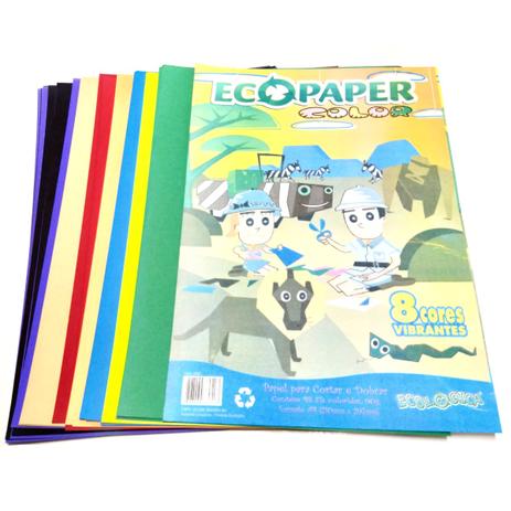 Papel Criativo para cortar pintar e colar Kit com 2 pacotes - Ecopaper Menor preço em Papel Criativo para cortar pintar e colar Kit com 2 pacotes - Ecopaper