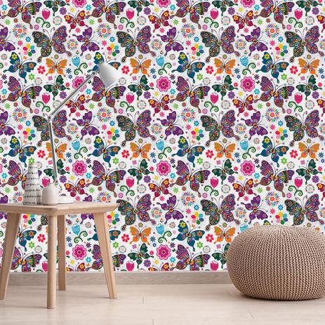 Papel de Parede Adesivo - Borboletas - 910pps - Allodi é ruim? Papel de Parede Adesivo - Borboletas - 910pps - Allodi é boa?