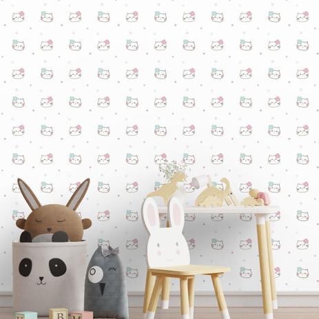 Papel De Parede Adesivo Hello Kit Gatinho Gato Fofo 2m - DELIQUADROS é boa?