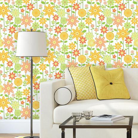 Papel de Parede Adesivo Rolo 0,58x3,00M Floral 1426 - Papel na parede - 4724 é boa?