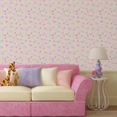 Papel de Parede Adesivo Rolo 0,58x3,00M Infantil Poa Casinha Rosa 829325321 - Papel na parede - 4724 é boa?