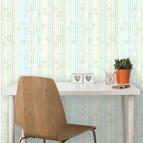 Papel de Parede Adesivo Rolo 0,58x3,00M Listrado Coração 289424207 - Papel na parede - 4724 Menor preço em Papel de Parede Adesivo Rolo 0,58x3,00M Listrado Coração 289424207 - Papel na parede - 4724