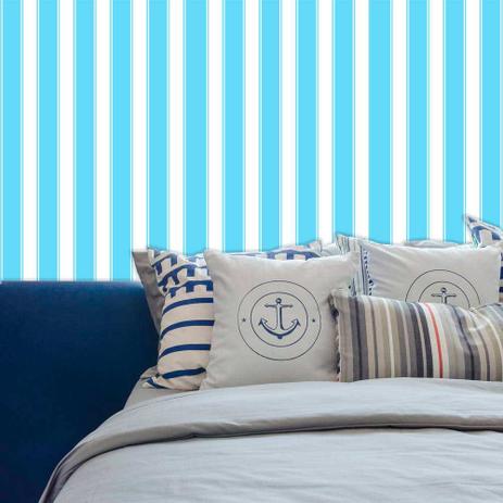 Papel de Parede Auto Adesivo Lavável Listrado 0011 Azul Céu - Final decor Menor preço em Papel de Parede Auto Adesivo Lavável Listrado 0011 Azul Céu - Final decor