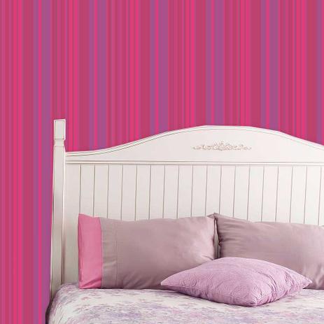 Menor preço em Papel de Parede Auto Adesivo Lavável  Listrado 0016 Rosa e Violeta - Final decor