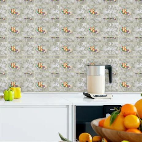 Papel de parede autocolante adesivo 15 metros pastilha azulejo para casa cozinha - Vmp Menor preço em Papel de parede autocolante adesivo 15 metros pastilha azulejo para casa cozinha - Vmp