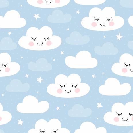 Papel De Parede Bebê Infantil Nuvem Chuva Nuvens Azul N4780 - Lar adesivos Menor preço em Papel De Parede Bebê Infantil Nuvem Chuva Nuvens Azul N4780 - Lar adesivos