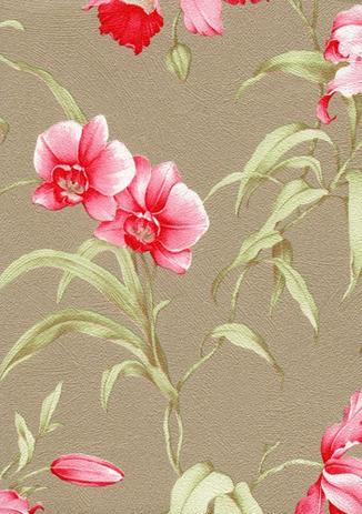 Papel de Parede Bobinex Harmonia vinílico Flores Vermelho Menor preço em Papel de Parede Bobinex Harmonia vinílico Flores Vermelho