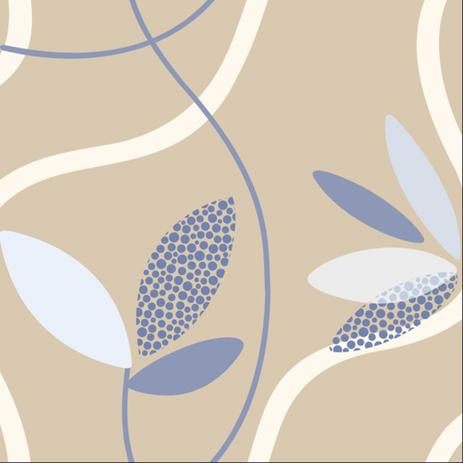 Papel de Parede Casual Tradicional Folhas Samba Finottato - Rolo de 10m Bege/Azul Menor preço em Papel de Parede Casual Tradicional Folhas Samba Finottato - Rolo de 10m Bege/Azul