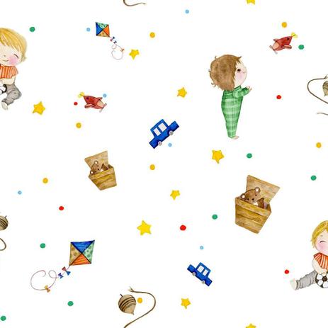 Papel De Parede Colecao Brincar Brinquedos 3615 Bobinex Papel De Parede Magazine Luiza