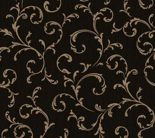 Menor preço em Papel de Parede Da Vinci Arabesco Floral Preto Dourado Sala - Mundi