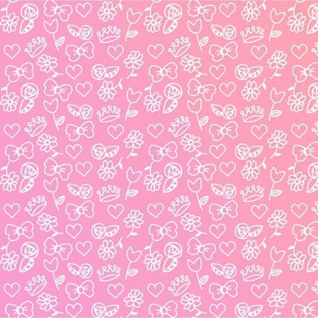 Menor preço em Papel De Parede Desenhos Fofos Branco Fundo Rosa Auto Adesivo Rolo Com 150X50cm - Sunset Adesivos