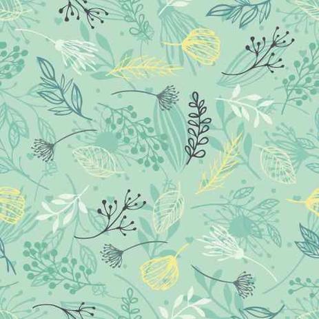 Papel De Parede Folhagem Folhas Delicado Fundo Verde Claro Seller Mix Papel De Parede Magazine Luiza