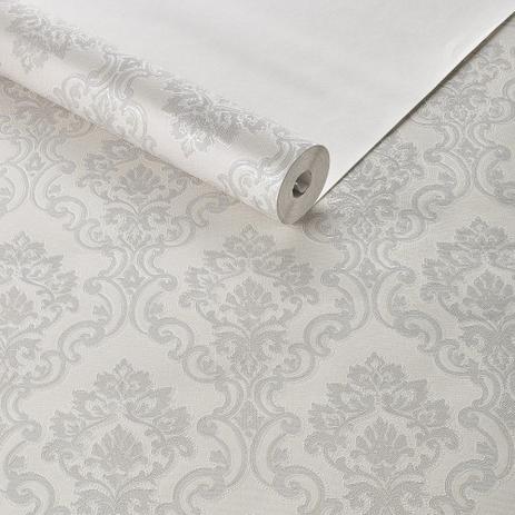 Papel De Parede Importado Tnt Arabesco Cinza Detalhes Prata - Maya Wallpaper Menor preço em Papel De Parede Importado Tnt Arabesco Cinza Detalhes Prata - Maya Wallpaper