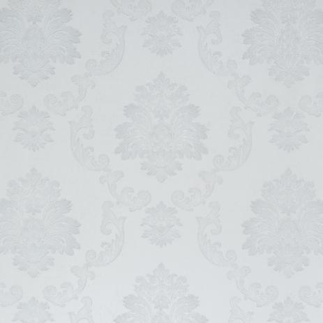 Menor preço em Papel de Parede Importado Vinílico Lavável Damask Prata Glitter - Ideale papéis