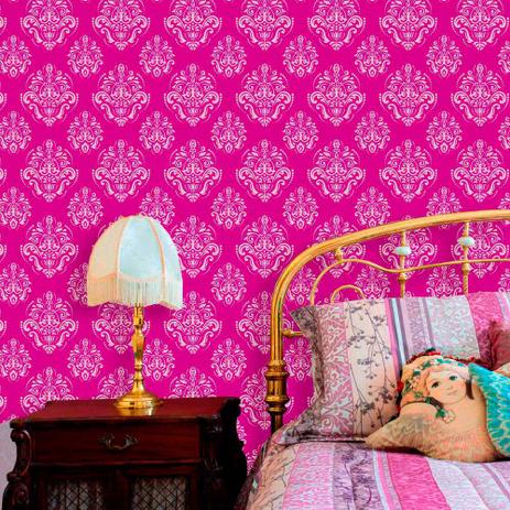 Papel de Parede Lavável Clássico Arabesco ca0079 Pink - Final decor Menor preço em Papel de Parede Lavável Clássico Arabesco ca0079 Pink - Final decor