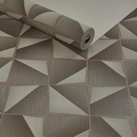 Papel de Parede Lavável Texturizado Geométrico 3D Marrom - Maya Wallpaper Menor preço em Papel de Parede Lavável Texturizado Geométrico 3D Marrom - Maya Wallpaper