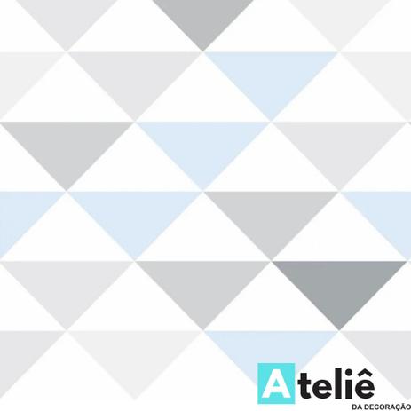 Papel De Parede Triangulo Geométrico Azul Menino Adesivo 3m - Ateliê Da Decoração Menor preço em Papel De Parede Triangulo Geométrico Azul Menino Adesivo 3m - Ateliê Da Decoração