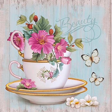 Papel Decoupage Adesiva 20X20 Xícara com Flores DA20-027 - Litoarte Menor preço em Papel Decoupage Adesiva 20X20 Xícara com Flores DA20-027 - Litoarte