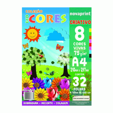 Papel Ecocores  A4 Criativo 32Fls Novaprint é boa?