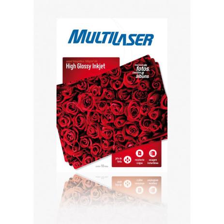Papel Foto A4 Glossy 180g c/10-Multilaser Menor preço em Papel Foto A4 Glossy 180g c/10-Multilaser