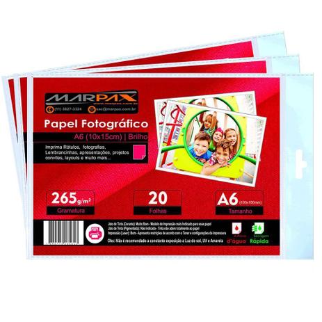 Papel Fotográfico 10x15 Brilhante Glossy 260g Marpax 20 Fls é ruim? Papel Fotográfico 10x15 Brilhante Glossy 260g Marpax 20 Fls é boa?