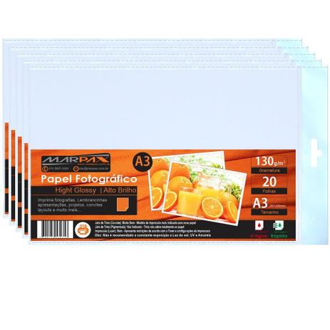 Papel Fotográfico A3 130g Brilhante 297x420mm Marpax 200Fls é boa?
