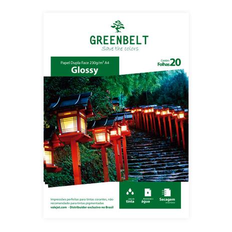 Papel Fotográfico A4 Glossy 230g Dupla Face Greenbelt 20 Folhas Menor preço em Papel Fotográfico A4 Glossy 230g Dupla Face Greenbelt 20 Folhas