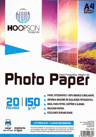 Papel Fotográfico Brilhante A4 150g 20 fls Resistente a água - Mercoriental é boa?
