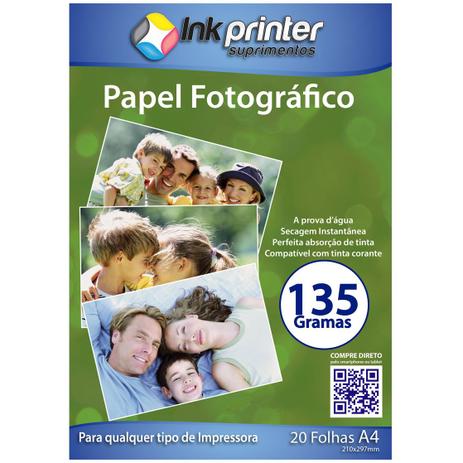 Papel Fotográfico Brilhante Glossy A4 135gr - Inkprinter é boa?
