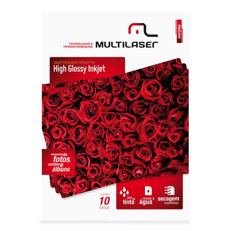 Papel Fotográfico Brilhante Inkjet A4 10 Folhas Pe030 Multilaser Menor preço em Papel Fotográfico Brilhante Inkjet A4 10 Folhas Pe030 Multilaser
