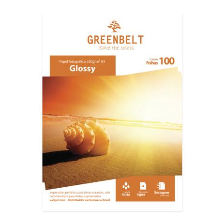 Papel Fotográfico Glossy A3 230g Greenbelt 100 folhas Menor preço em Papel Fotográfico Glossy A3 230g Greenbelt 100 folhas