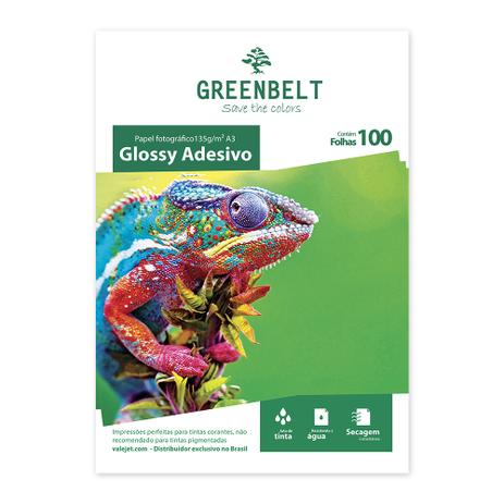 Papel Fotográfico Glossy Adesivo A3 135g Greenbelt 100 folhas é boa?