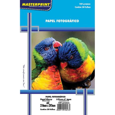 Papel Fotografico INKJET A4 GLOSSY 150G - Masterprint Menor preço em Papel Fotografico INKJET A4 GLOSSY 150G - Masterprint