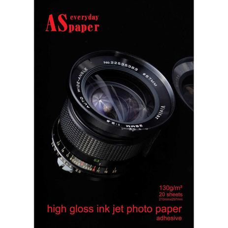Papel Fotografico INKJET A4 HIGH GLOSSY Adesivo 130G - Usa folien Menor preço em Papel Fotografico INKJET A4 HIGH GLOSSY Adesivo 130G - Usa folien