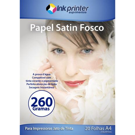 Papel Fotográfico Microporoso Satin Fosco A4 260gr - Inkprinter Menor preço em Papel Fotográfico Microporoso Satin Fosco A4 260gr - Inkprinter
