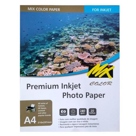 Papel Glossy Fotografico 240gr A4 210x297 com 20fls - Única é boa?
