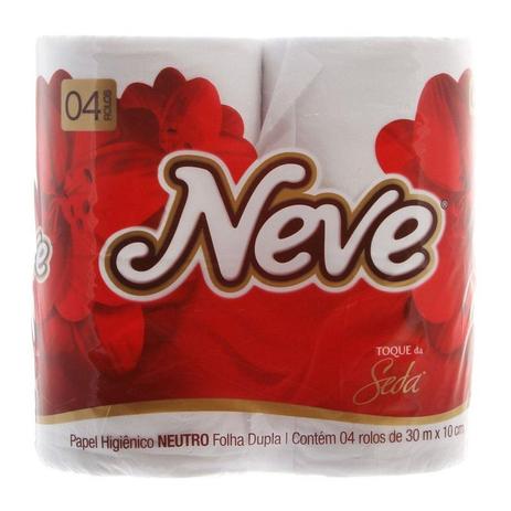 Papel Higiênico Branco Folha Dupla C/4 Rolos Neve Menor preço em Papel Higiênico Branco Folha Dupla C/4 Rolos Neve