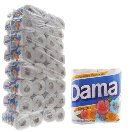Papel Higiênico Dama Folha Simples Fardo com 64 Rolos Menor preço em Papel Higiênico Dama Folha Simples Fardo com 64 Rolos