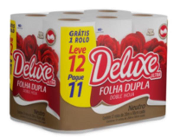 Papel Higiênico Deluxe Folha Dupla 12 Und Neutro 10cm X 20m Menor preço em Papel Higiênico Deluxe Folha Dupla 12 Und Neutro 10cm X 20m